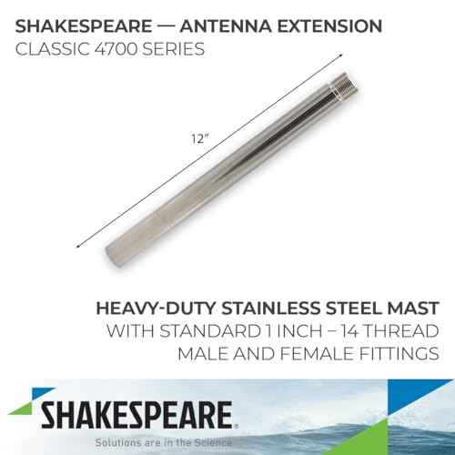 Shakespeare 4700-1 1' Heavy-Duty Stainless Steel Extension Mast