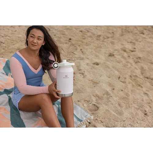 Stanley IceFlow Fast Flow Jug with Handle 96 oz | Twist On Angled Spout Lid | Leakproof for Travel and Sports | Insulated Stainless Steel | BPA-Free | Rose Quartz