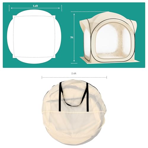 6x6ft Outdoor Gazebo Screen Tent, Bubble Tent for Outside, Mosquito Proof & Sun Shade Canopy, Rainproof Camping Sun Shelte...