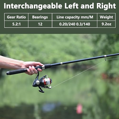 OLOLYAP Fishing Pole Combo Set 6.9ft 2PCS Telescopic Fishing Rod and Reel Combo with Carrier Bag Collapsible Fishing Rod a...