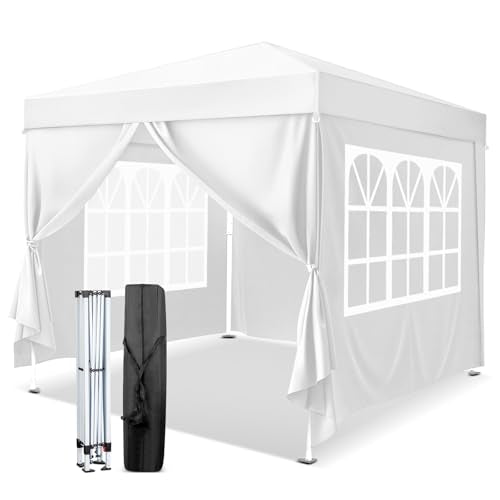 VINGLI 10x10 Pop Up Canopy Tent with Sidewalls, Outdoor Gazebo Canopy Tent, Patio Event Tents Outdoor Commercial Canopy fo...