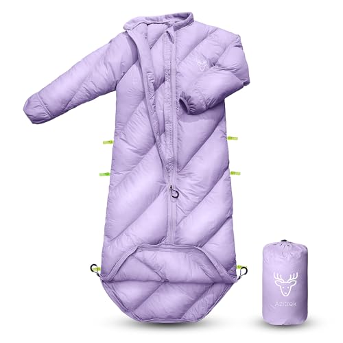 AZITREK Walkable Toddler Sleeping Bags for Kids, Boys Girls (2T-4T) - Puffy Camping Sleeping Sack for Indoor, Outdoor, Tra...