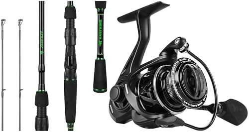 KastKing Zephyr Dual Tip Fishing Rod & Reel Combo, 7' ML & M Spinning Rod, Size 4000