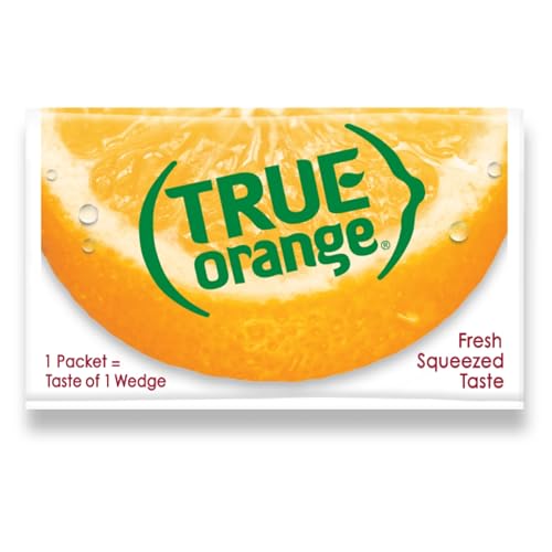 True Citrus TRUE ORANGE Water Enhancer, Bulk Dispenser, 100 Count (Pack of 1), 0 Calorie Drink Mix Packets For Water, Oran...