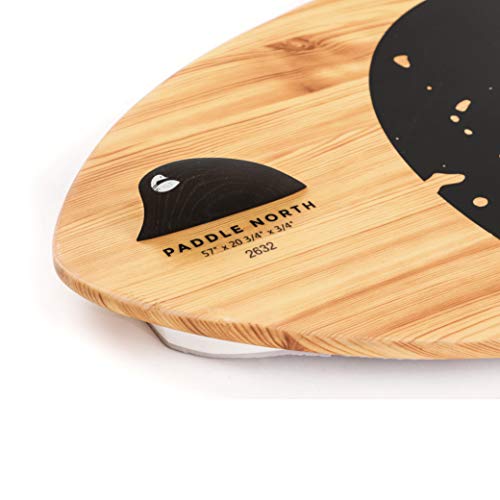 Paddle North Lake Surfer - Skim Style Wakesurf Board - 54 and 57 Inches Long with 3-Fin Setup