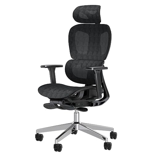 PatioMage Ergonomic Office Chair, Big and Tall Desk Chair with Adjustable Lumbar Support & Seat Depth, High Back Computer ...
