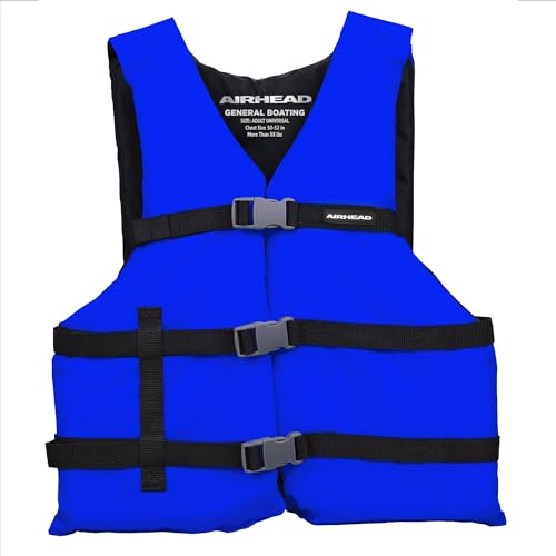 Airhead General All Purpose Life Jacket, US Coast Guard Approved Type III Life Vest, Perfect for Boating and Personal Wate...