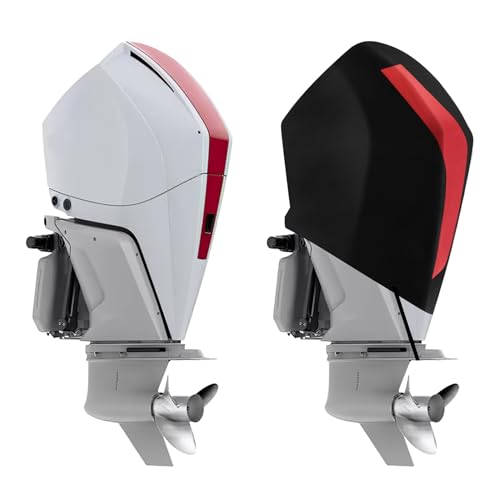 KEMIMOTO Outboard Motor Cover 600D Heavy Duty Waterproof for Mercury Outboard Engine Cover Compatible with Mercury 250HP,300HP,200-300 PRO XS - 4STR V8 4.6L 2017-2023
