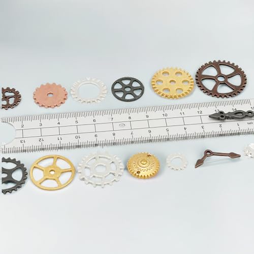 YYHDTYFY Steampunk Gears Accessories Decor DIY Metal Pendants Charms Wheels For Crafting Jewelry Making