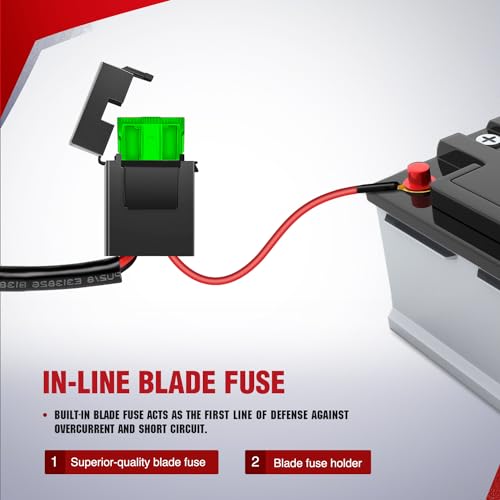 Nilight - 10017W 16AWG DT Connector Wiring Harness Kit LED Light Bar 12V On Off Switch Power Relay Blade Fuse for Off Road...