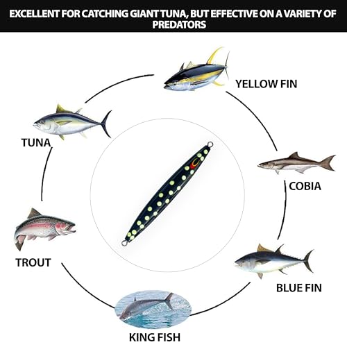 Sniper Knife Jigs HD Saltwater Lures 350g, 3 Pcs for Slow Pitch & Vertical Jigging, Ideal for Tuna, Amberjack & Deep Sea F...
