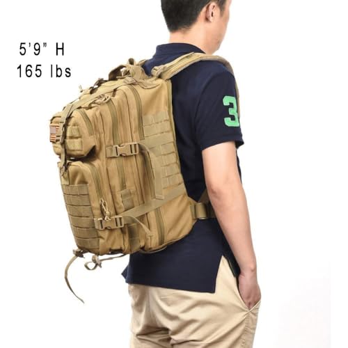 Military Tactical Assault Pack Backpack Army Molle Bug Out Bag Backpacks Small Rucksack for Outdoor Hiking Camping Trekkin...