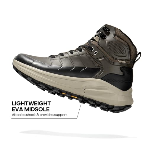 NORTIV 8 Men's Waterproof Hiking Boots Lightweight Non-Slip Outdoor Ankle Trekking Boots Expedition