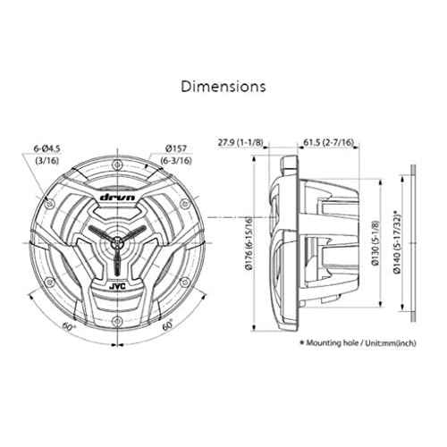 JVC CS-DR6200M Marine Speaker 6.5" 2-Way Black