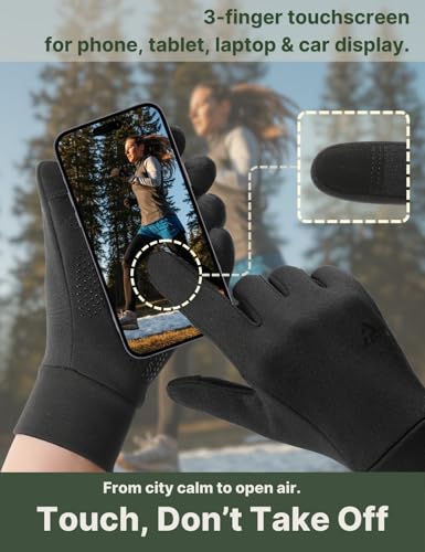 Aerynx Lightweight Running Winter Gloves Touch Screen Gloves Liners for Cycling Biking for Men Women