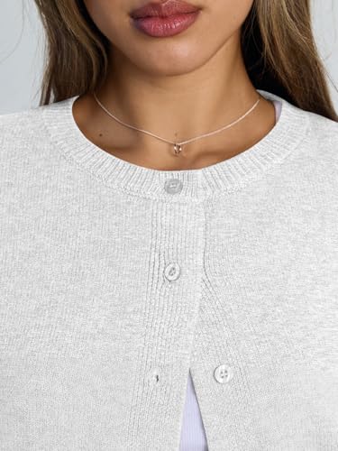 Trendy Queen Cropped Cardigan Sweaters for Women Lightweight Y2k Fall Outfits Spring Fashion Clothes 2026