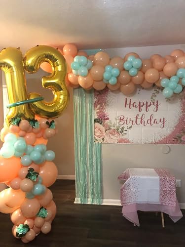 40 Inch Gold 1 Balloon for First Birthday, Gold One 1st Number Balloon Birthday Decorations, 10th 21st, Giant Number 1 Bal...
