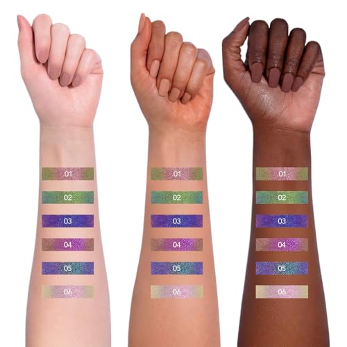 Kaely Chameleon Liquid Eyeliner, Glitter Metallic Chrome Eyeliner Liquid, Multichrome Eye Liner Waterproof Smudge Proof, H...