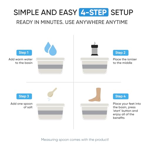 Ionic Foot Spa by Healifeco ? Ion Foot Bath Detox Machine - For Toxins, Heavy Metals & Free Radicals ? Activates 2,000 Foot Detox Nodes ? Easy 30-Min Home Detox ? 90,000+ Happy Users Trust It