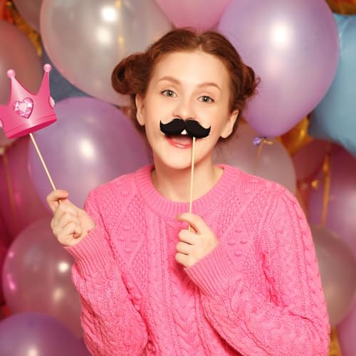 35 Pcs Galentines Photo Booth Props with Photo Frame, Galentines Day Photo Booth Props, Galentines Day Decorations Happy G...