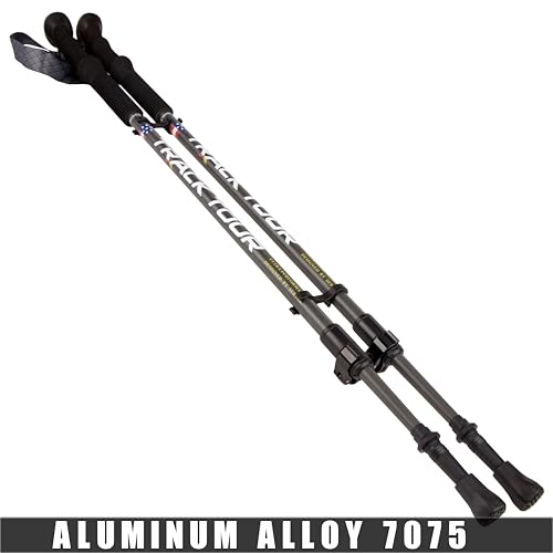 Carbon Fiber Trekking Poles Ultra Lightweight Hiking Poles Walking Sticks with Cork and EVA Foam Grips Quick Adjustable Fl...