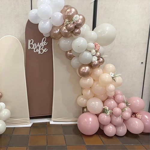 Nude Dusty Pink Balloons Set, 60Pcs 12 Inch Retro Blush Pink Apricot Helium Balloon with Beige White Champagne Gold Latex ...