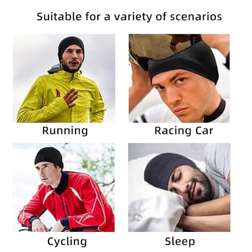 Breathable Cotton Skull Caps for Men & Women - Lightweight Beanie Sleep Hat, Helmet Liner for Sports, Outdoor, Cold Weather