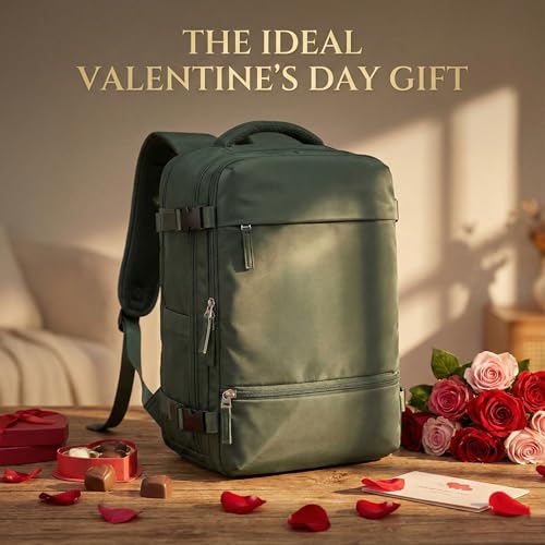 suwasp Travel Backpack Simple Durable Carry On Backpack with Shoe Compartment, Personal Item Travel Bag Flight Approved, W...