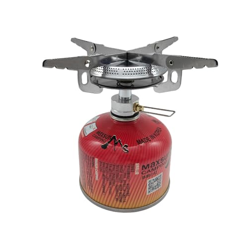 Catermos Portable Camping Stove, Burner, with Butane Gas Adapter, For Camping, Backpacking, Outdoor Cooking, Outdoor Fisin...