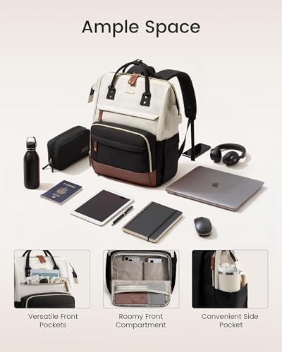 LOVEVOOK Laptop Backpack for Women, 15.6 Inch Work Business Backpacks Purse With Large Capacity, Waterproof Nurse Bag Coll...