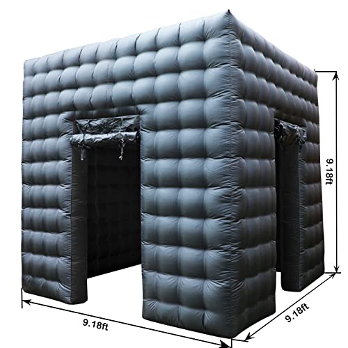 Inflatable Photo Booth 2 Doors,Xmaybang Large Inflatable Tent (9.2 X 9.2 Ft) with Led Lights,Use in Advertising, Bars, Eve...