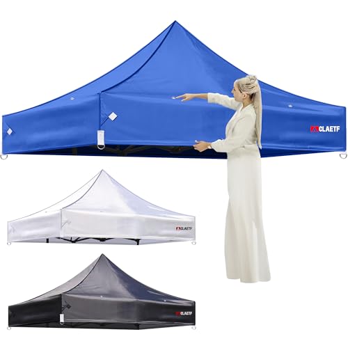 CLAETF 10x10 Canopy Replacement Top,Pop Up Canopy with 8 Drainage Holes,Canopy Tent Top Cover for Outdoor,Garden,Patio,Pav...