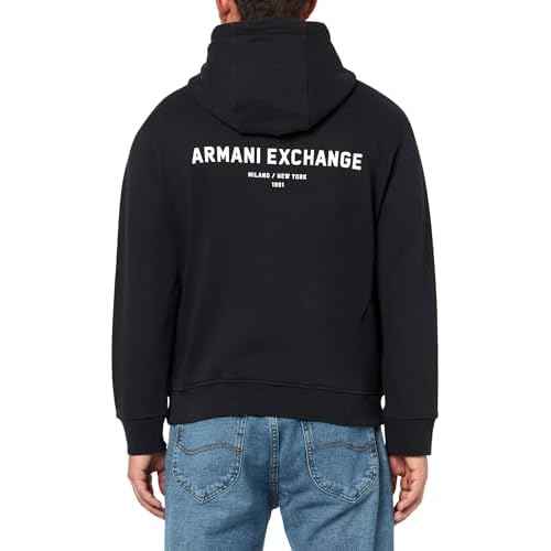 Armani Exchange mens Back Logo Full Zip Hoody