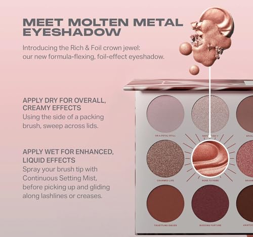 Morphe Rich & Foiled Artistry Palette - 9-Pan Metallic Eye Makeup Palette with Luxe Mattes, Shimmers, and Foil-Finishes - ...