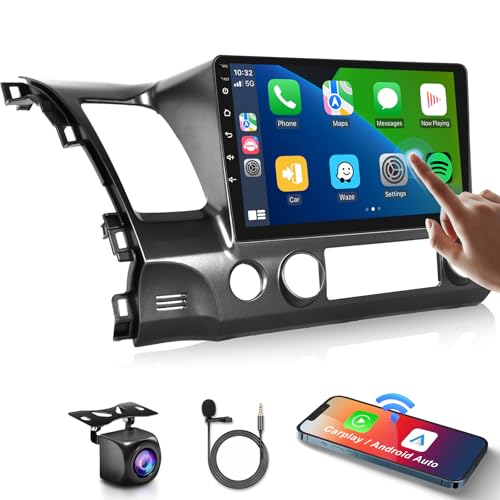 for Honda Civic 2006-2011 Wireless Carplay Android Car Stereo Support Wireless Android Auto with WiFi GPS Navigation AHD B...