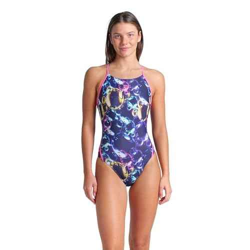 ARENA Women's Feel Line Soap Bubbles Web Back One Piece Swimsuit