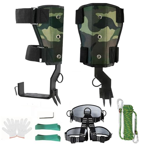 timiland Tree Climbing Spikes,Tree Climbing Gear Set,Tree Climbing Kit with 2 Claws,has Professional Accessories for Tree ...