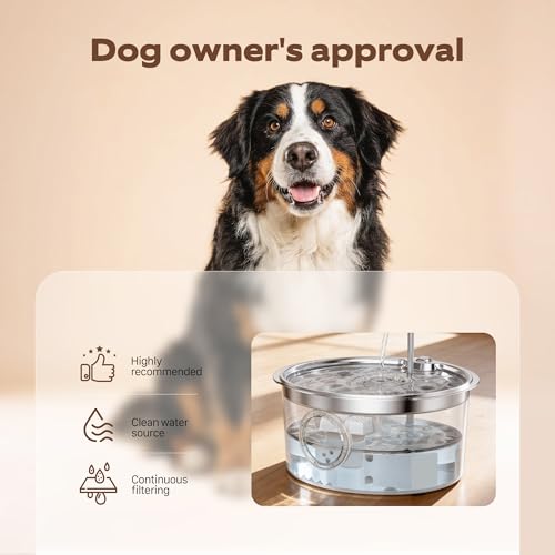 GROOKPET Dog Water Fountain Filters: 12 Dog Fountain Filters - Pet Water Fountain Filters Replacement - Including 6 Filter...