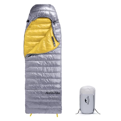 Naturehike Ultralight Down Sleeping Bag, 650FP Backpacking Sleeping Bag for Adults, 42℉ Waterproof Sleeping Bags for Campi...