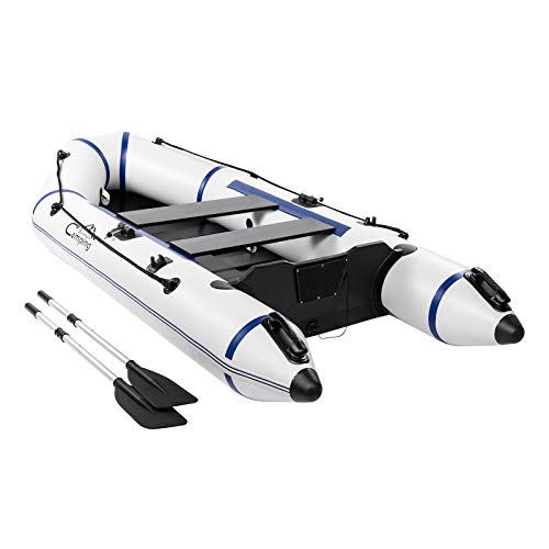 Assault Boat with Paddles, Pedal Pumps, Repair Kits, Carrying Bags(120" W×50.4" H)