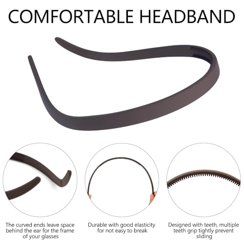 TOBATOBA Headbands for Glasses Wearers No Pressure No Headache Comfortable Hairbands Square Sunglasses Headband for Women ...