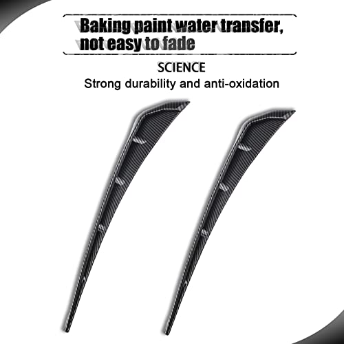 Miytsya 2 PCS Car Fender Side Vents, ABS Carbon Fiber Spoiler, Fender Decorative Stickers, Air Flow Intake Hole Grille Aut...