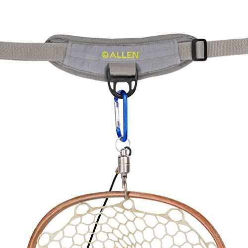 Allen Company Eagle River Lumbar Fly Fishing Pack - Holds 6 Fly Boxes, Zip?Down Workstation, Waist Bottle Pockets, Durable Outdoor Waist Pack - Gray/Lime and Olive Green