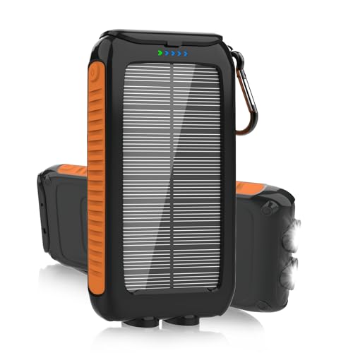 Solar Charger Power Bank 49800mAh - Portable Fast Charging Power Bank with Type-C & Dual USB Ports, Compatible with iPhon...