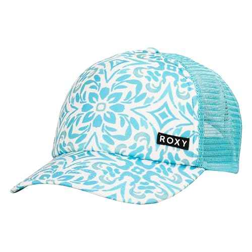 Roxy Girls' Honey Coconut Trucker Hat - Breathable Mesh Snapback, Curved Visor