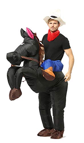 FUNNY COSTUMES Inflatable Riding Horse Costume,Blow Up Suit,One Size Fits Most Adults for Party,Halloween,Carnival