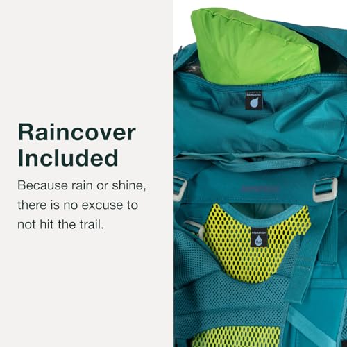 Osprey Ace 50L Kids' Backpacking Backpack, Green Canopy