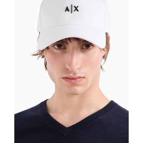 Armani Exchange Mens Small Contrast Logo Baseball Hat