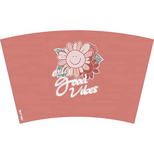 Tervis Only Good Vibes Floral Made in USA Double Walled Insulated Tumbler Travel Cup Keeps Drinks Cold & Hot, 16oz, Classic
