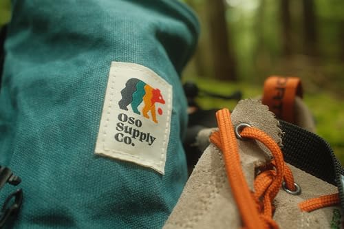 Oso Supply Co - Waxed Canvas Chalk Bag for Rock Climbing, Bouldering Chalk Bucket with Belt, Waterproof, Zippered Pocket -...